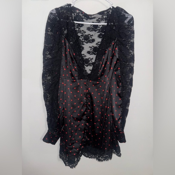 For Love & Lemons NWT Polka Dot Robe - M - Picture 4 of 5